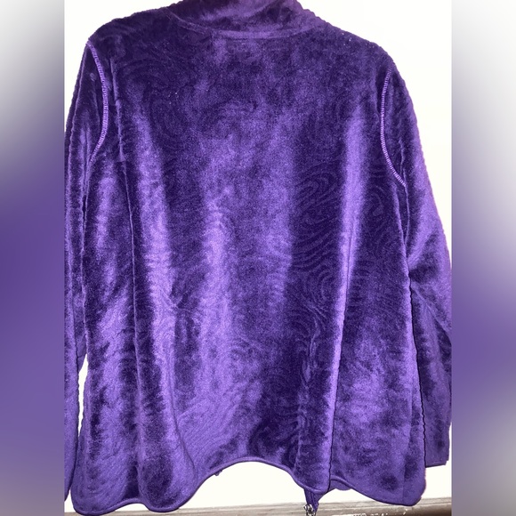 Purple Sherpa Zip Up Jacket - Picture 6 of 6